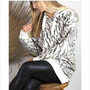 Vintage Havana Tiger Animal Print Soft Sweatshirt Hoodie S